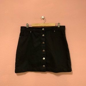 Black jean button down XL skirt Forever21